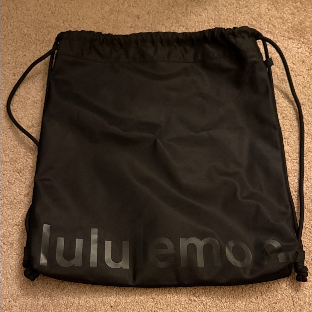 lululemon athletica Black Drawstring Backpack